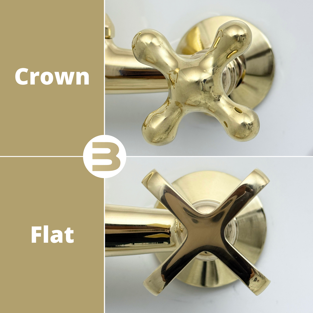 Unlacquered Brass Wall-Mount Bathroom Faucet