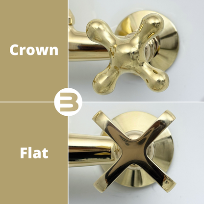 Unlacquered Brass Wall-Mount Bathroom Faucet