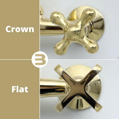 Unlacquered Brass Wall-Mount Bathroom Faucet