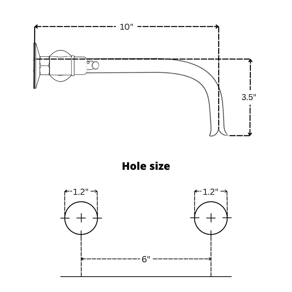 Unlacquered Brass Wall-Mount Bathroom Faucet with Lever handles