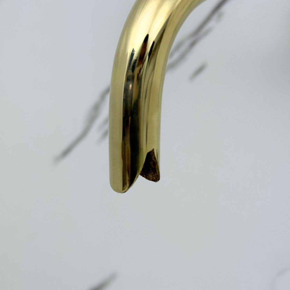 Unlacquered Brass Wall-Mount Bathroom Faucet with Lever handles