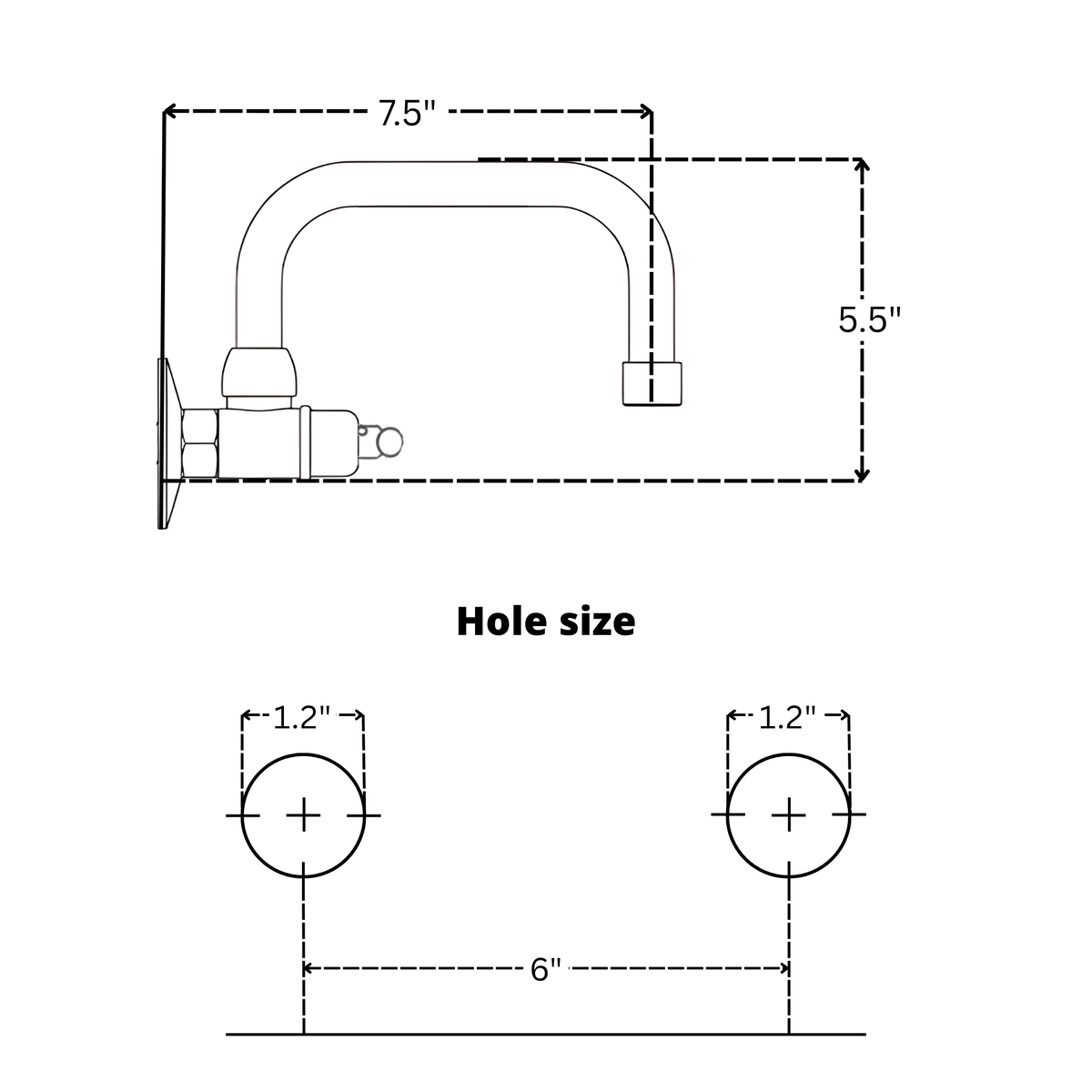 Unlacquered Brass Wall-Mount Bathroom Faucet with Lever handles