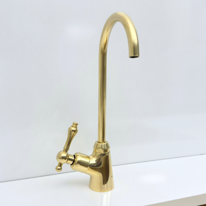 Unlacquered Brass Cold-Water Faucet with Lever Handles