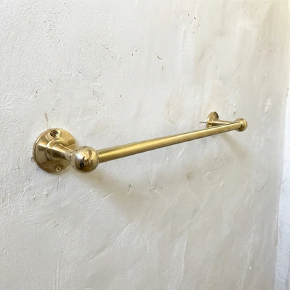 Unlacquered Brass Towel Rail – Wall Mounted Solid Brass Bathroom Towel Bar