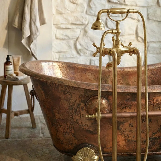 Antique Copper Clawfoot Bathtub – Vinatge Soaking Tub