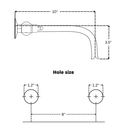 Wall-Mounted Unlacquered Brass Faucet
