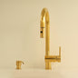 Brass Pull-Down Kitchen Faucet