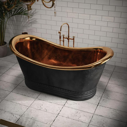 Brasska Signature Bathtub — Elegance in Black & Copper