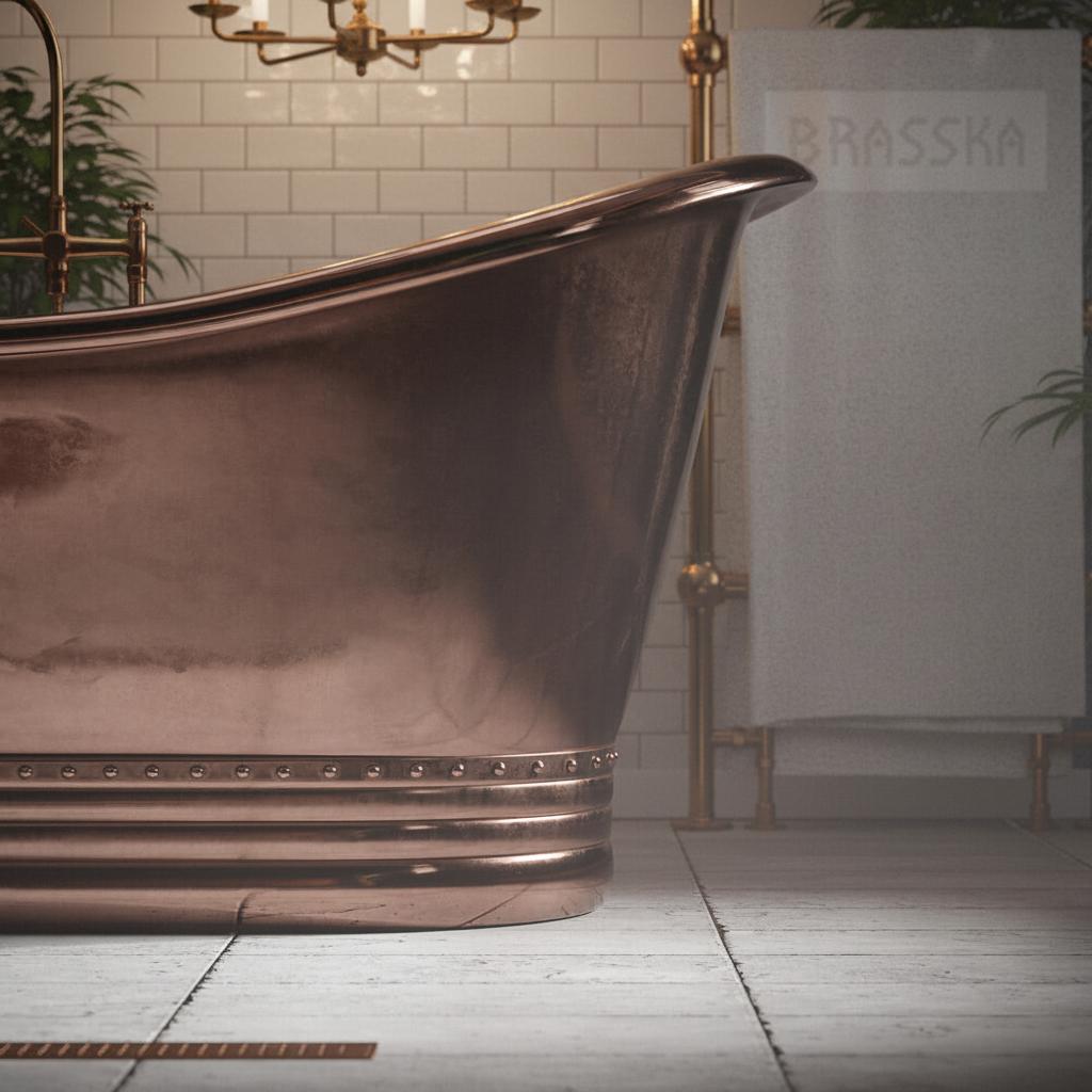 Handcrafted Copper Bathtub – Spa Elegance