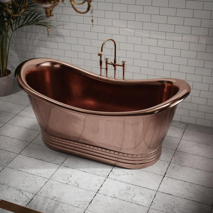 Handcrafted Copper Bathtub – Spa Elegance