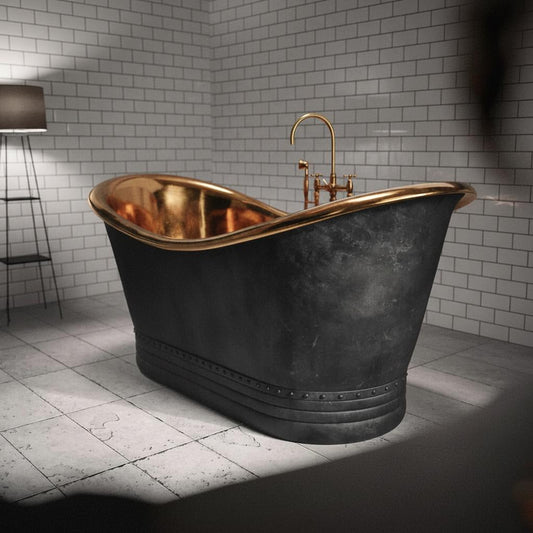 Brasska Signature Bathtub — Elegance in Black & Copper