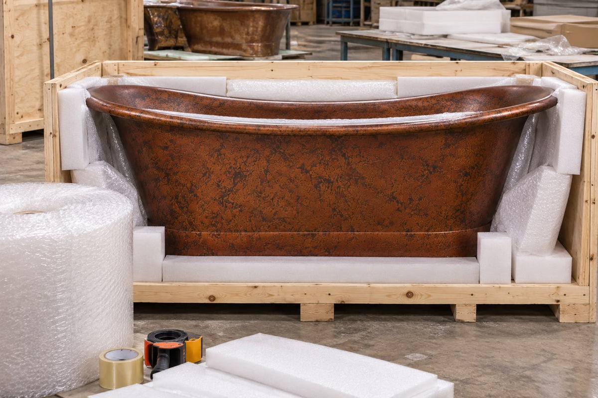 Antique Hammered Copper Bathtub