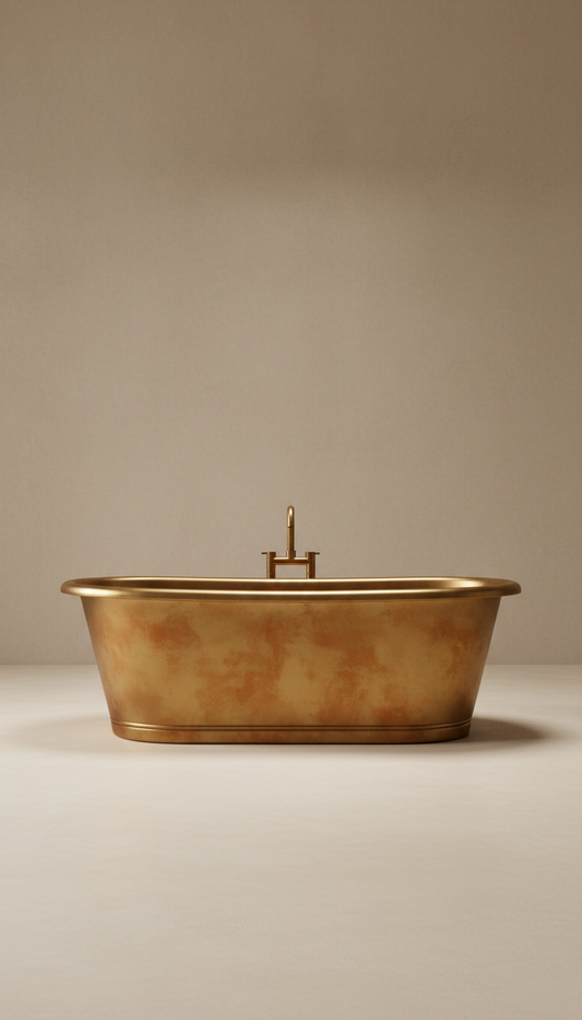Honey Brass Freestanding Bathtub
