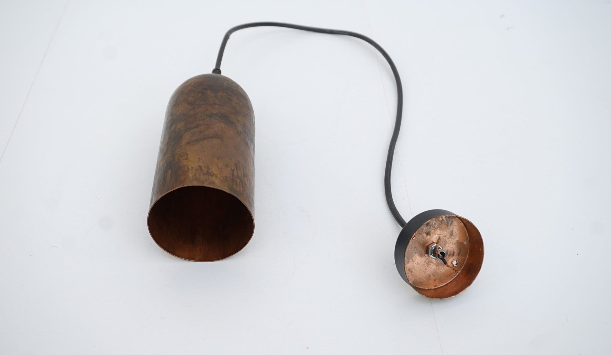 Antique Copper Farmhouse Pendant Light - Brasska