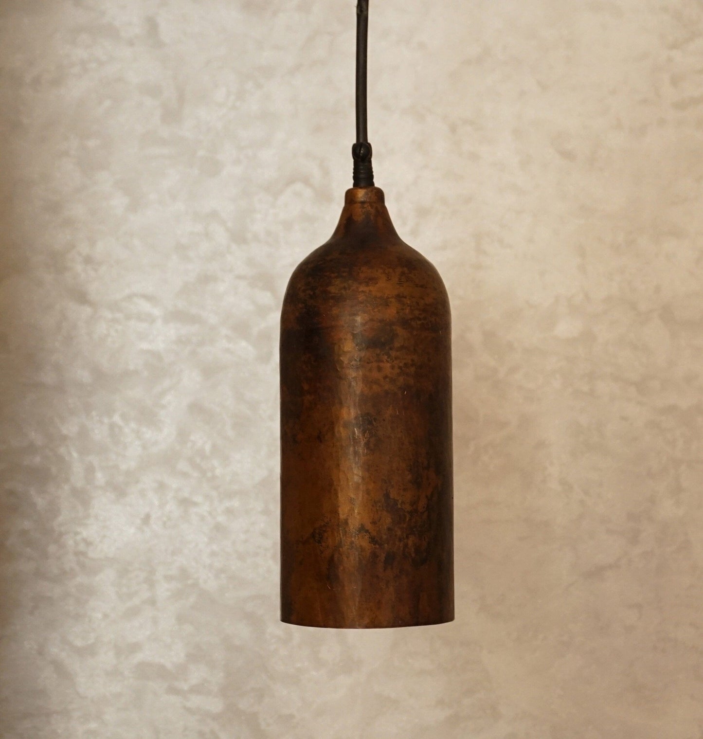 Antique Copper Farmhouse Pendant Light - Brasska