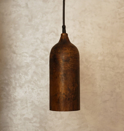 Antique Copper Farmhouse Pendant Light - Brasska