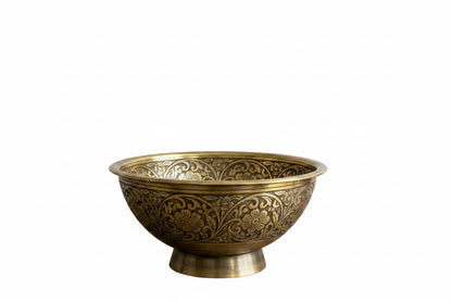 Antique Hammered Brass Vessel Sink Top Mount Bathroom Vanity - Brasska