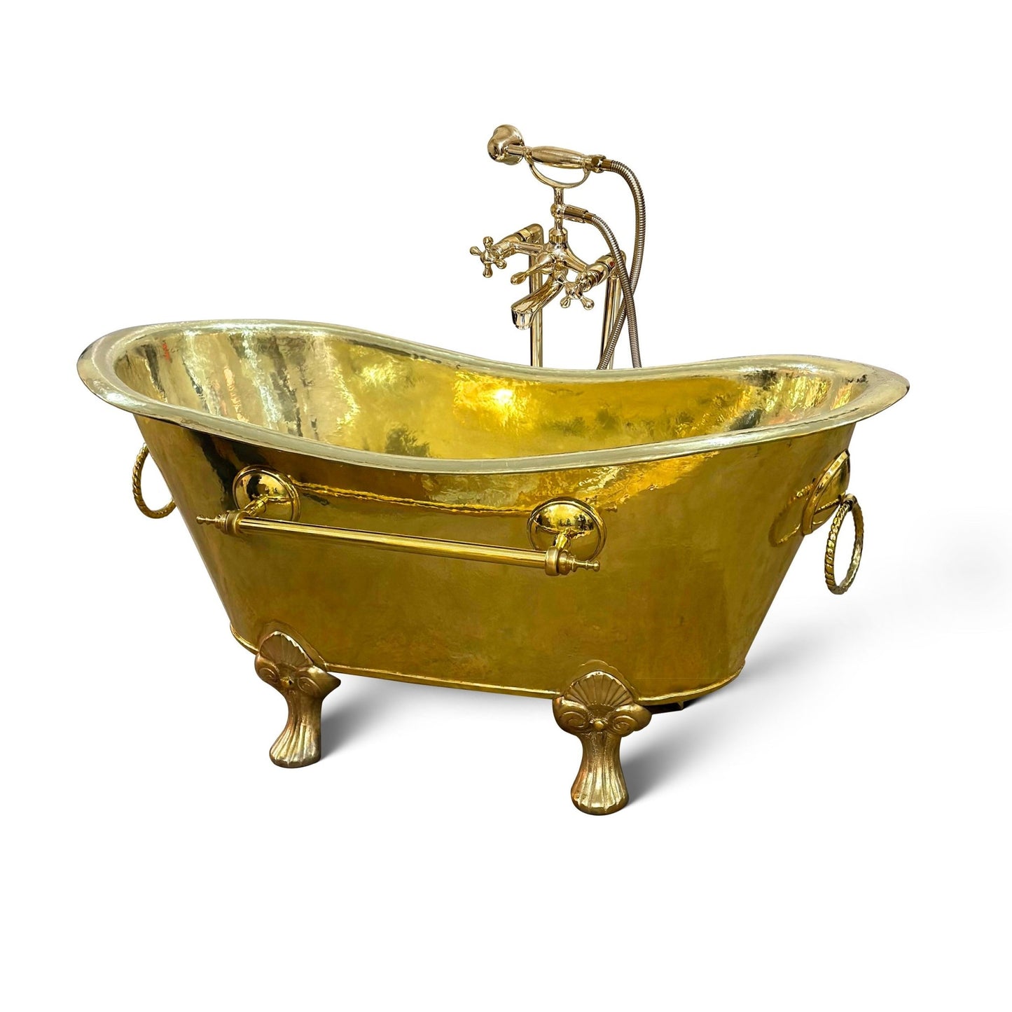 Artisanal Clawfoot Brass Bathtub - Brasska