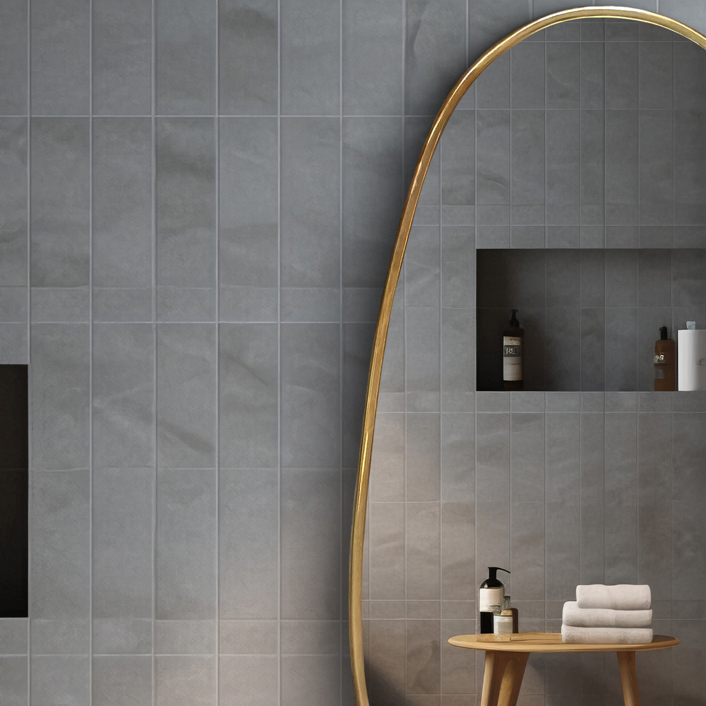 asymmetrical Wall Mirror - Brass Bathroom Mirror