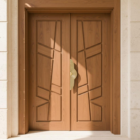 Luxury Brass Door Pull Handles – Modern Geometric Design, Handcrafted Solid Brass for Main Door or Interior Entry