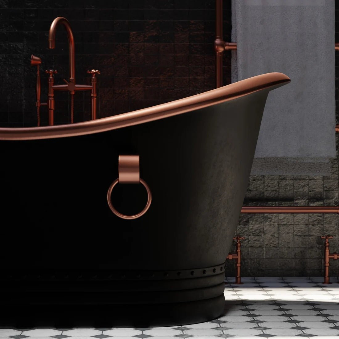 Black Copper bathtub - Brasska