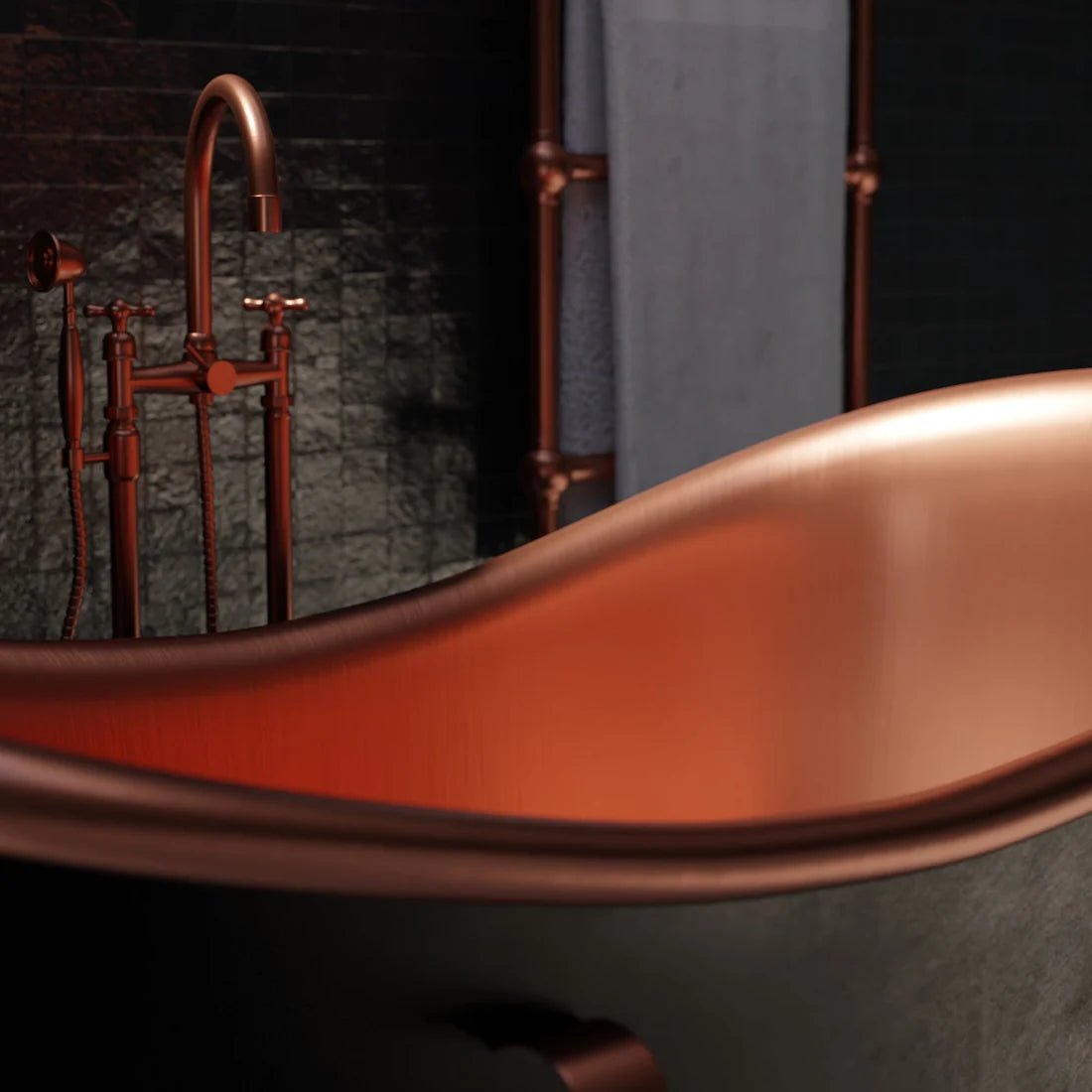 Black Copper bathtub - Brasska