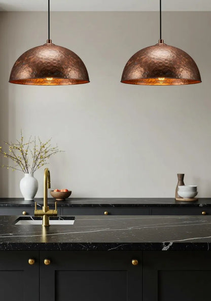Brass & Copper Pendant Lights for Kitchen Island - Brasska