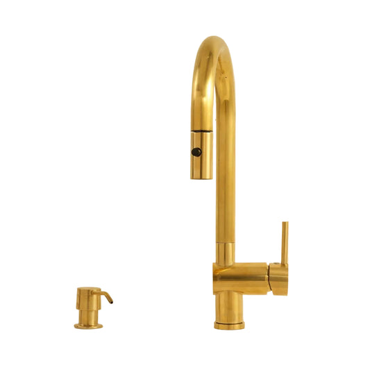 Brass Pull-Down Kitchen Faucet - Brasska