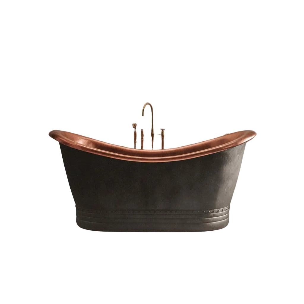 Brasska Signature Bathtub — Elegance in Black & Copper - Brasska