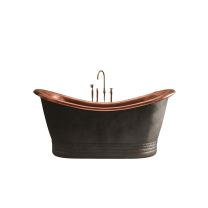 Brasska Signature Bathtub — Elegance in Black & Copper - Brasska
