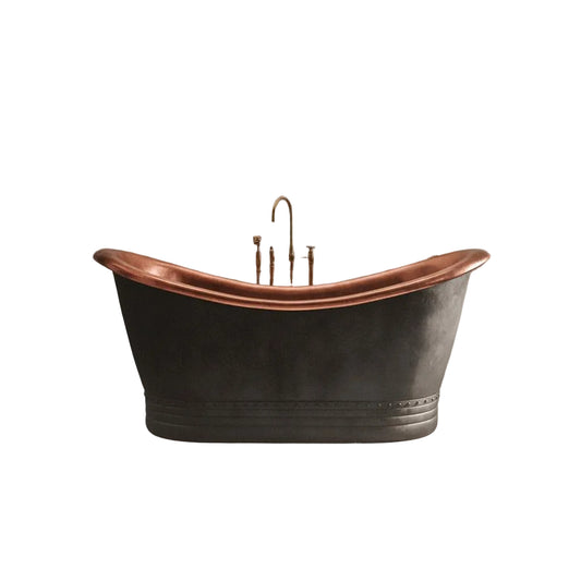 Brasska Signature Bathtub — Elegance in Black & Copper - Brasska
