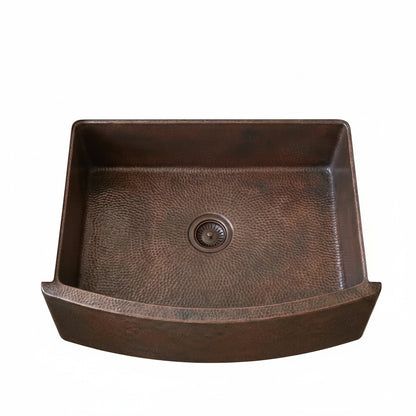 Copper Farmhouse Sink, Rounded Front Single Well-Daxa - Brasska