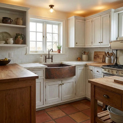 Copper Farmhouse Sink, Rounded Front Single Well-Daxa - Brasska
