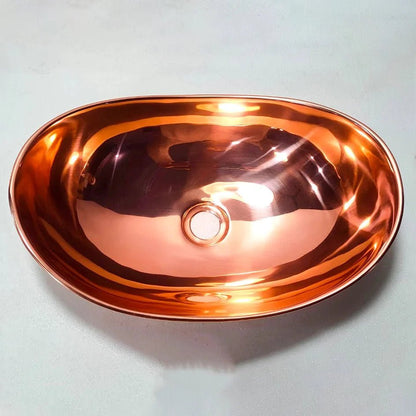 Copper Handfracted Vessel Bathroom Sink - Brasska