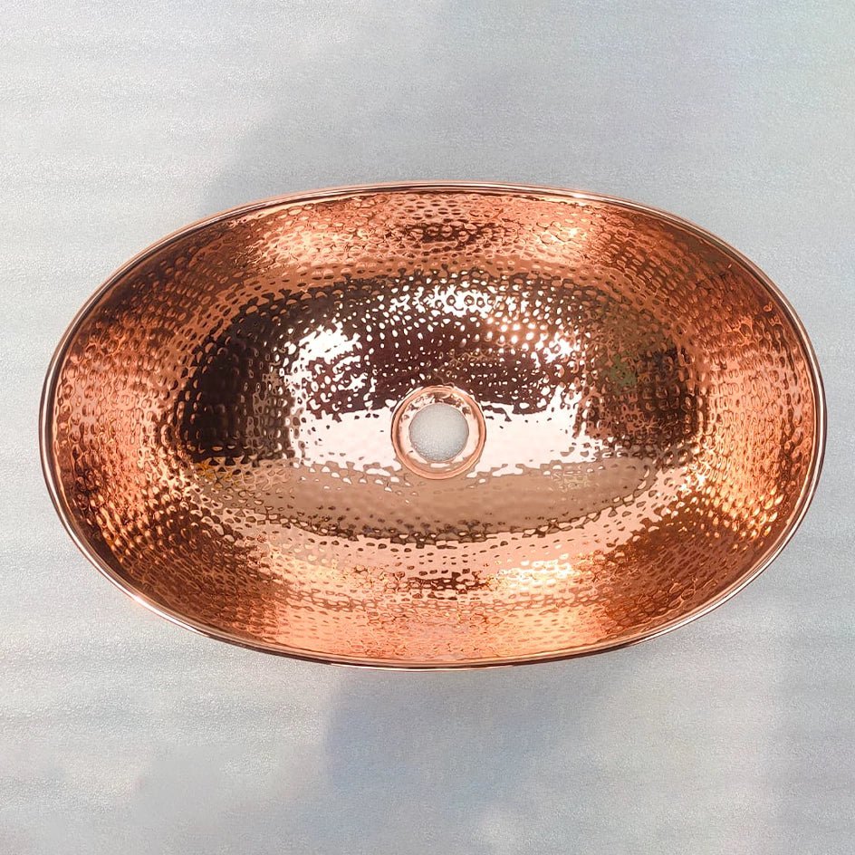 Copper Handfracted Vessel Bathroom Sink - Brasska