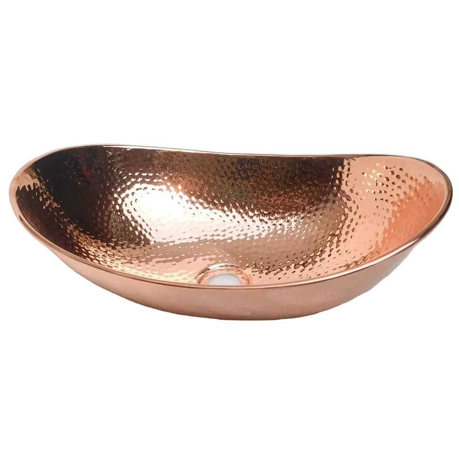Copper Handfracted Vessel Bathroom Sink - Brasska