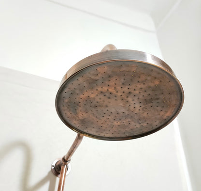 Copper Indoor and outdoor Shower System High Pressure with Round Shower Head - Brasska