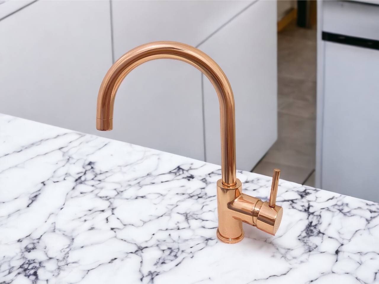 Copper Kitchen Mixer Tap Single Handle - Brasska
