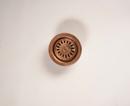 Copper Kitchen Sink Drain with a Basket Strainer - Brasska