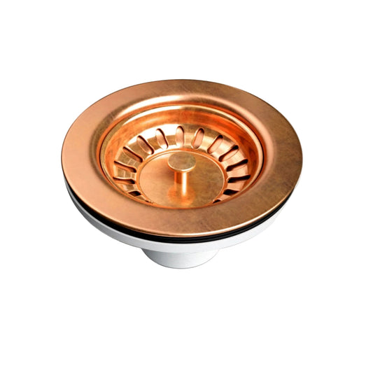 Copper Kitchen Sink Drain with a Basket Strainer - Brasska