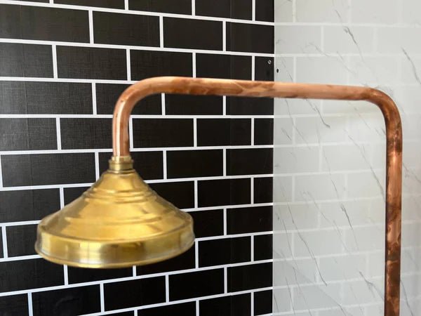 Copper Outdoor Shower ,Exposed Wall Mounted Copper Shower System ,Industrial design Shower - Brasska
