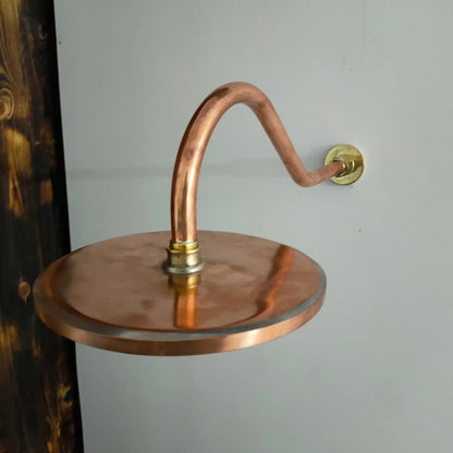 Copper Shower head ,Copper Rainfall Shower Head with Extension Arm - Brasska