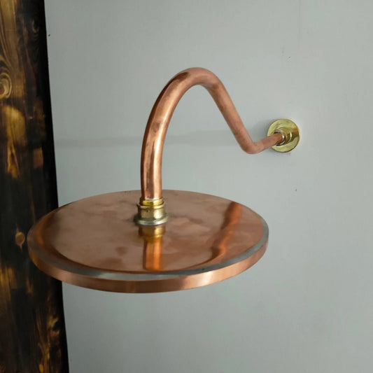 Copper Shower head ,Copper Rainfall Shower Head with Extension Arm - Brasska