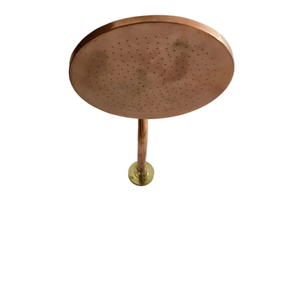 Copper Shower head ,Copper Rainfall Shower Head with Extension Arm - Brasska