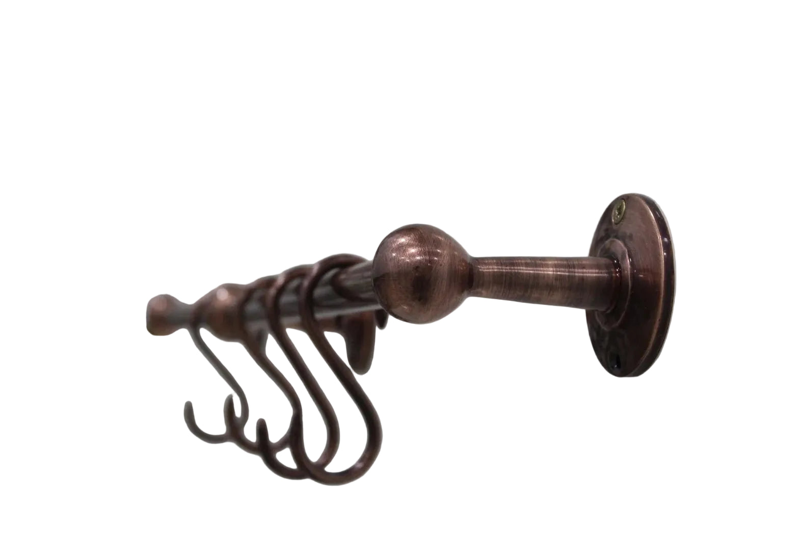 Copper Wall-Mounted Hanging Rail with S-Hooks – Vintage Kitchen Organizer - Brasska