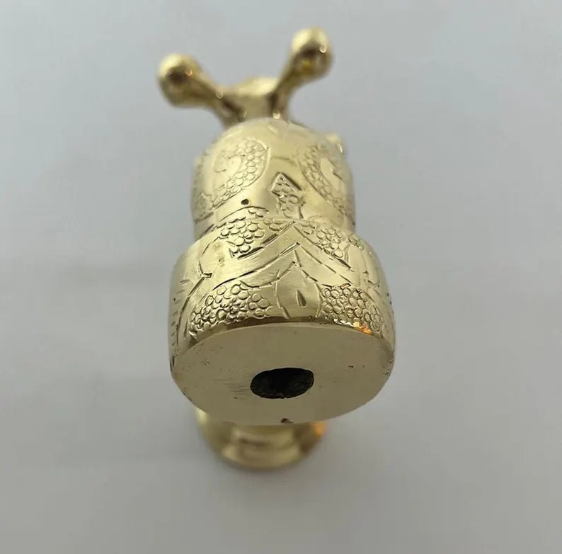 Engraved Brass Wall Faucet – Handmade Moroccan Unlacquered Brass Tap - Brasska