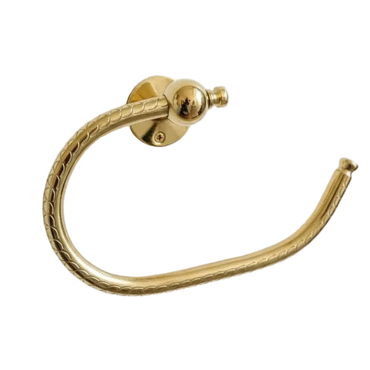 Engraved Solid Brass Toilet Paper Holder – Handcrafted Wall Mount Bathroom Accessory - Brasska