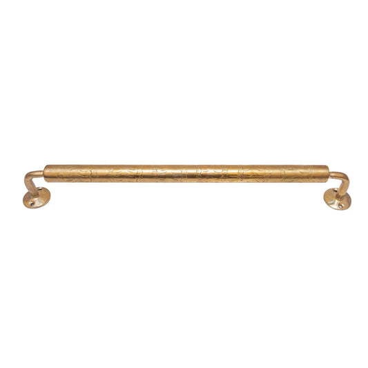 Engraved Solid Brass Towel Bar For Bathroom - Brasska