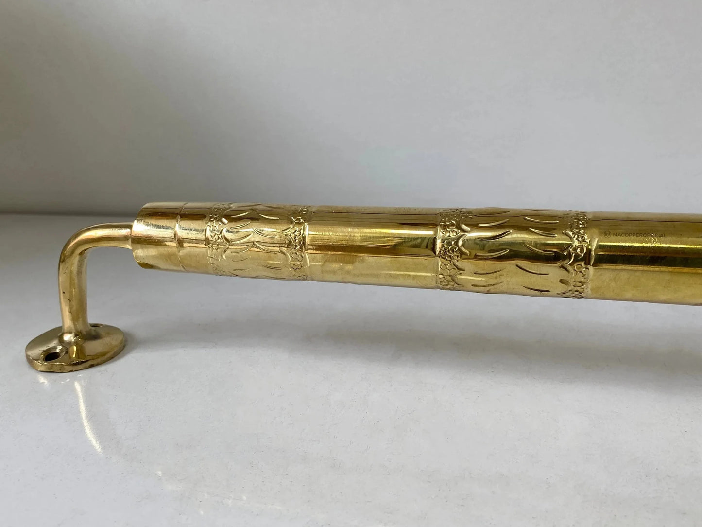 Engraved Solid Brass Towel Bar For Bathroom - Brasska