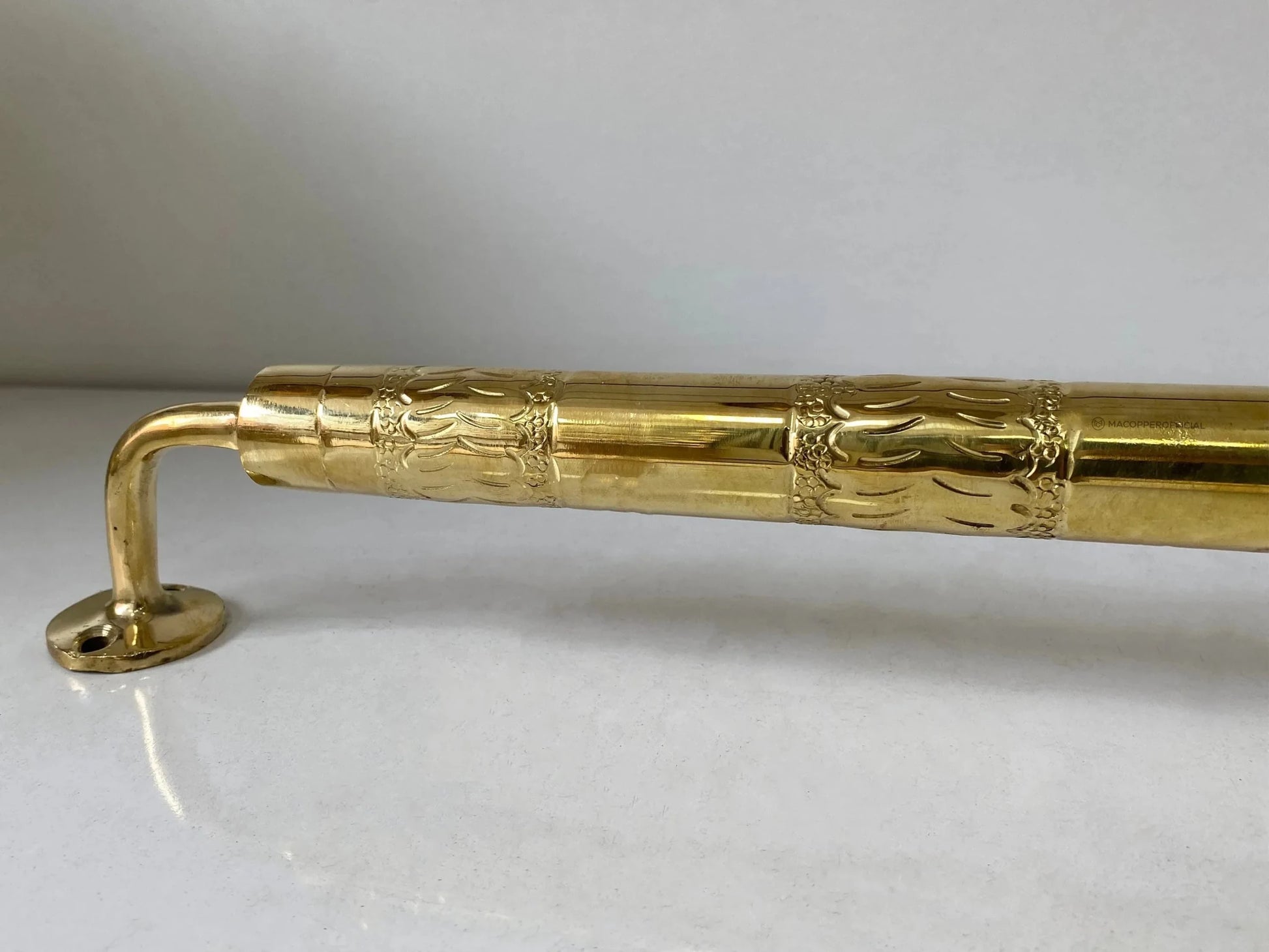 Engraved Solid Brass Towel Bar For Bathroom - Brasska
